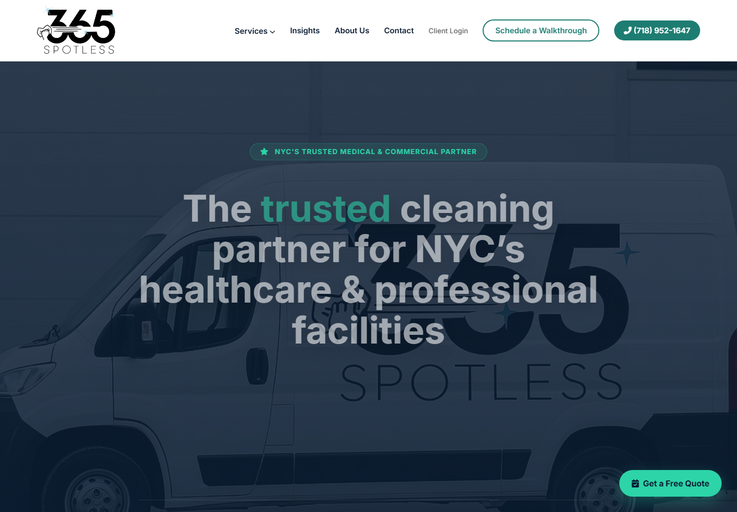 365 Spotless - Cleaning Business Platform interface preview